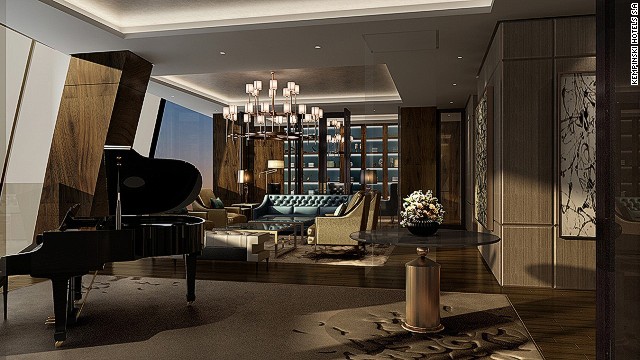 The Sunrise Kempinski's presidential suite. The 21-floor building has 306 guestrooms and suites. 