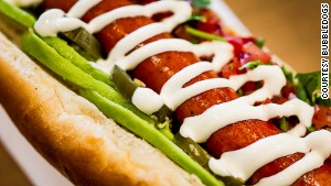 Bubbledogs offers exactly what the name suggests: champagne and hotdogs. 
