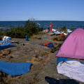 Läger på en udde i norra Vänern