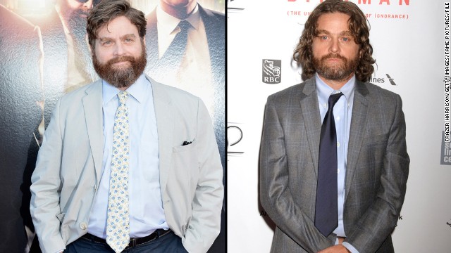 Is that you, Zach Galifianakis? If it weren't for the scruff, we might not recognize the comedic actor and "Between Two Ferns" host as he arrived at a New York Film Festival screening of his newest movie, "Birdman," on Saturday, October 11. The actor first started slimming down in 2013, <a href='http://ift.tt/1w2p73v' target='_blank'>when he decided to stop drinking. </a>