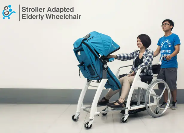 Stroller Adapted Elderly Wheelchair by Jheng Yun-Sheng and Ng Chee Zhong