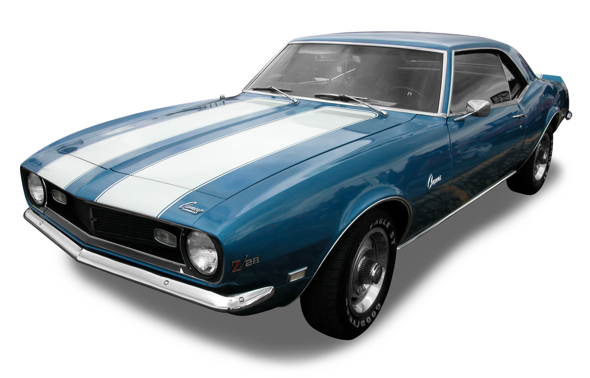 ... cars of old. The 1968 Chevrolet Camaro Z28 had a V8 engine under its