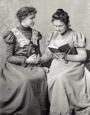Helen Keller and Annie Sullivan