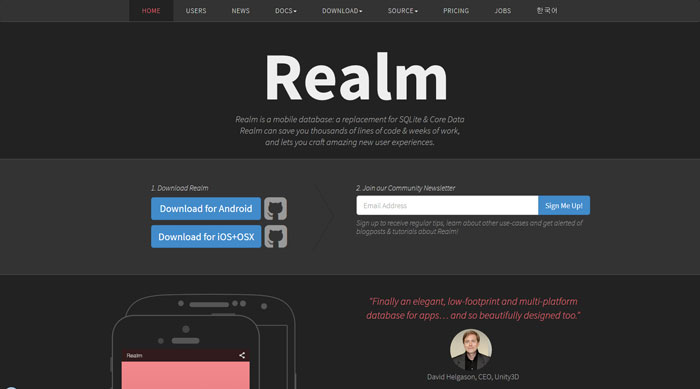 Realm - a mobile database: a replacement for SQLite & Core Data