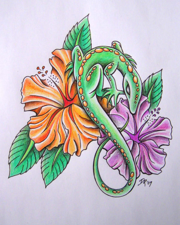 Lizard Tattoo by DanielleHope