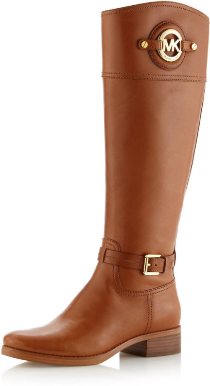 MICHAEL Michael Kors Stockard Leather Riding Boot by MICHAEL...
