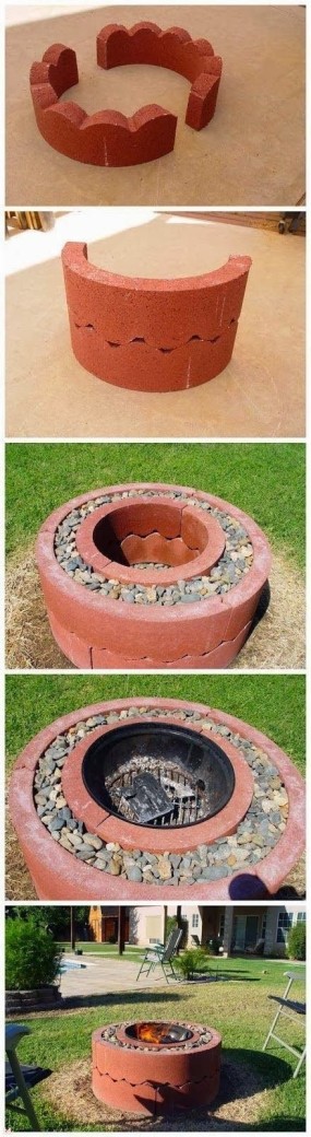 Simple homemade firepit