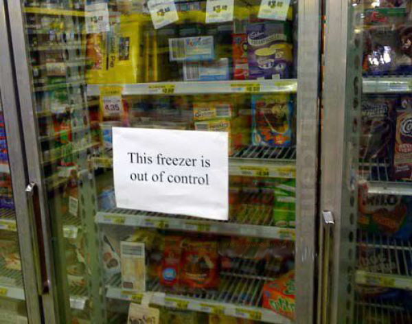 The freezer needs to calm down