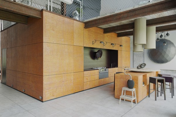 wood-paneled-kitchen