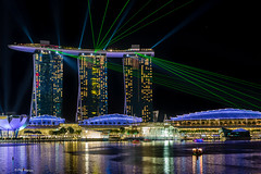 Laser show from Marina Bay Sands Hotel - Singapore