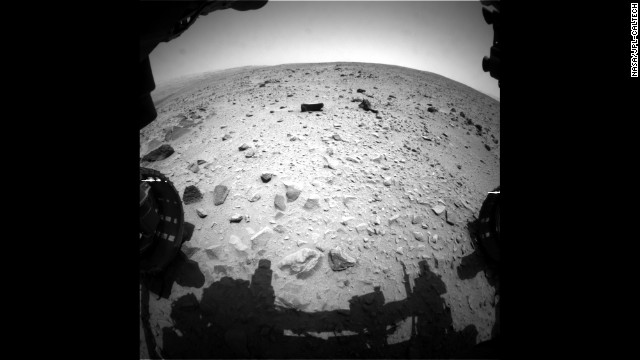 The 2,000-pound rover Curiosity landed on Mars on August 6, 2012, and has been sending back fascinating images and data ever since. Curiosity recently began a trek toward Mount Sharp after spending more than six months in the "Glenelg" area. This image was taken on July 16, after the rover passed the 1 kilometer mark for the total distance covered since the start of the mission. It still has over 8 kilometers (5 miles) to cover before reaching Mount Sharp, which will take several months. 