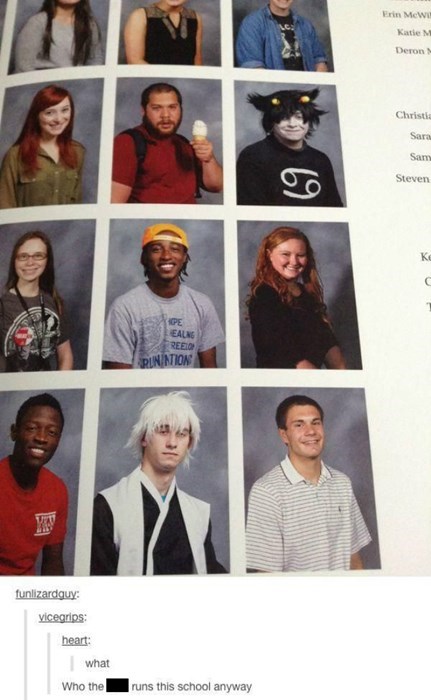 cosplay,tumblr,yearbook,school pictures,g rated,School of FAIL
