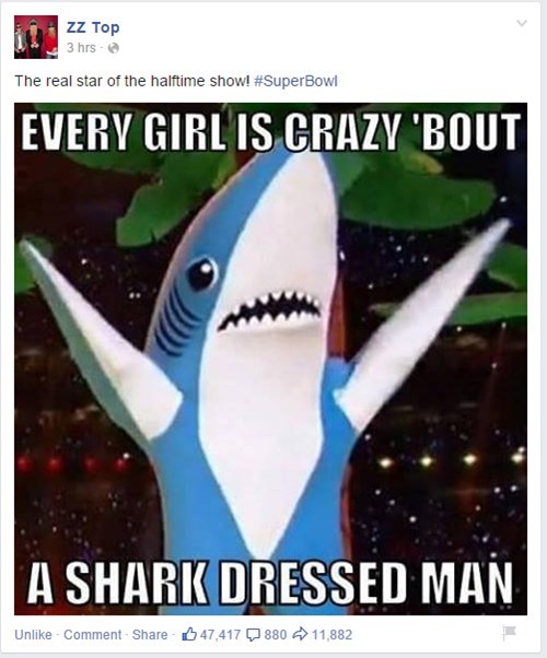 zz top loves a shark dressed man