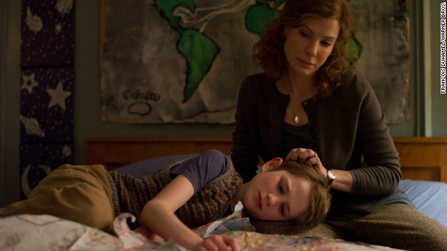 Bullock stars as Linda Schell and Thomas Horn as Oskar Schell in the 2011 drama "Extremely Loud &amp; Incredibly Close."