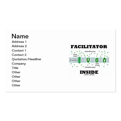 Facilitator Inside (Cell Biology Humor) Business Card Templates