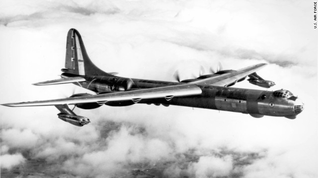 The Convair RB-36D was the jet-augumented version of the U.S. Air Force's intercontinental strategic bomber. The bomb bay was fitted with 14 cameras, and the No. 2 bay was used to carry 100-pound photo flash bombs for nighttime aerial photography. 