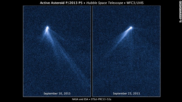 The Hubble Space Telescope snapped a series of images on September 10, 2013, revealing a never-before-seen sight: An asteroid that appeared to have <a href='http://ift.tt/1AeCCOC' target='_blank'>six comet-like tails</a>. 