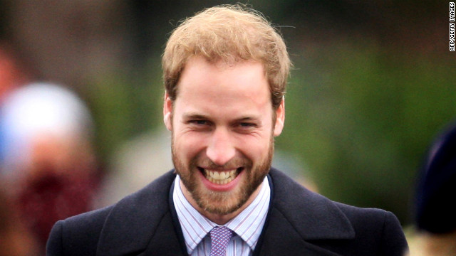 Prince William sports a beard for the first time in public at a Christmas Day church service in 2008. He was clean-shaven by early January.