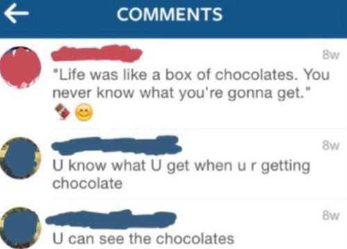 funny-instagram-pics-comment-forrest-gump-chocolate