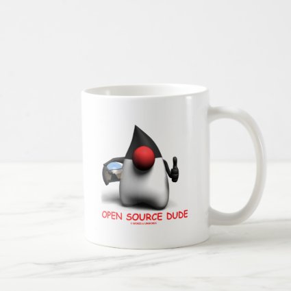 Open Source Dude (Software Developer Duke) Classic White Coffee Mug