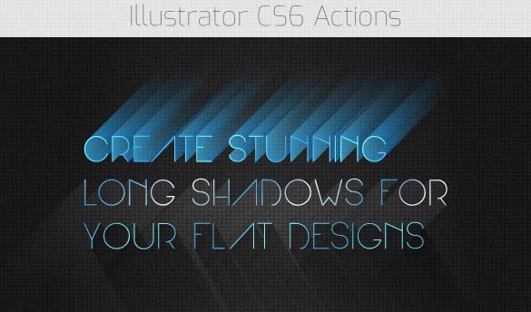 Long Shadow Actions in Style of Flat Design Illustrator Add-on