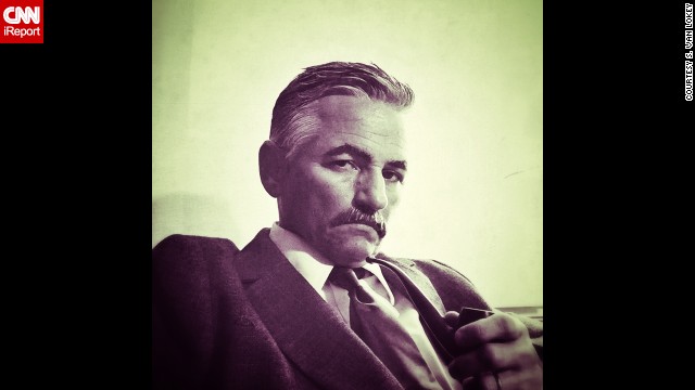 "I posted a picture a few weeks ago on Facebook, and someone said I looked like William Faulkner. This was an attempt to look like him, but it didn't quite work out because his mustache was very different than the one I had. I didn't have one like his."