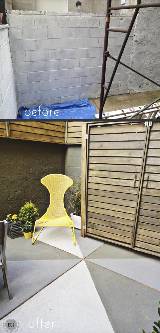 Urban patio makeover, on East Coast Creative Blog.