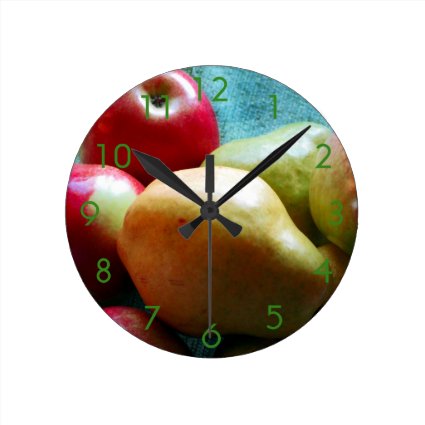 Apple Pear Delight Wall Clock