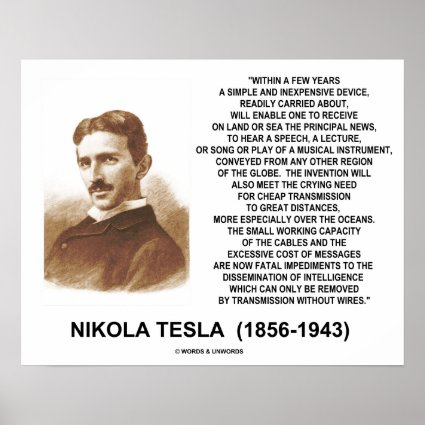 Within A Few Years Simple Inexpensive Device Tesla Posters