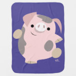Cute Cartoon Dancing Pig Baby Blanket