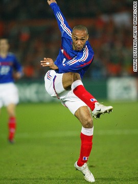 France's all-time leading goalscorer with 51 goals, Henry called time on his international career in 2010 after 123 appearances.