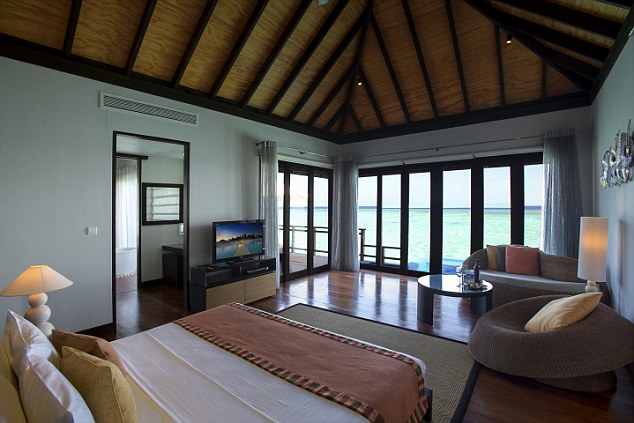 Bedrooms look out onto the ocean and guests have their own private infinity pool