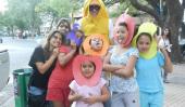 Campaña. En 2013. Un grupo de niños participó espon-táneamente de la iniciativa “Metele fruta”.