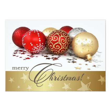 Christmas Bauble Design Christmas Party Invitation