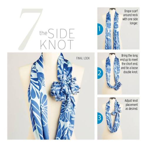 10 ways to tie a scarf knot: The Side Knot Via