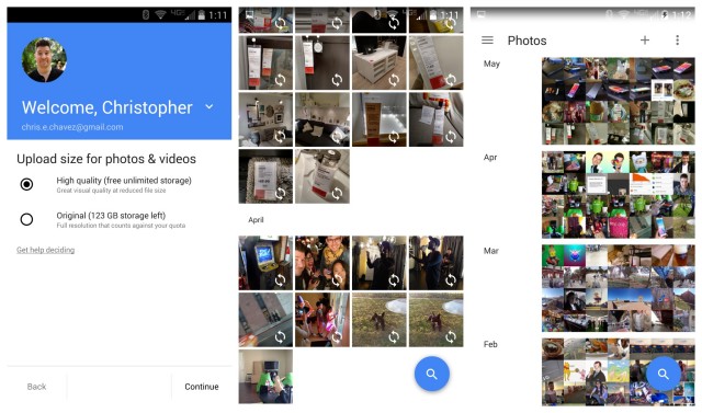 Google Photos screenshots