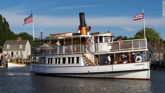 Built in 1908, Mystic, Connecticut's Sabino is still powered by its original steam engine and is believed to be the oldest coal-fired steamboat still operating in the United States.