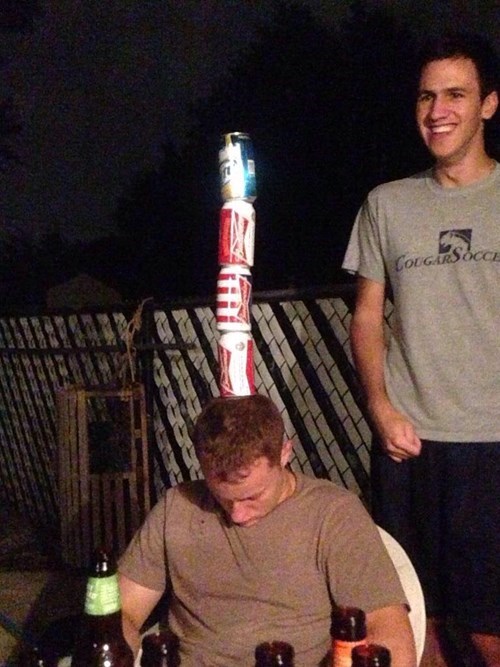 passing out is the best base for a beer tower