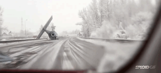 Awesome Star Wars video shows TIE fighter crashed on a highway