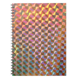 holographic metal photograph colorful design note books
