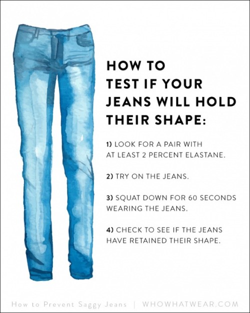 How to test if your jeans will hold shape