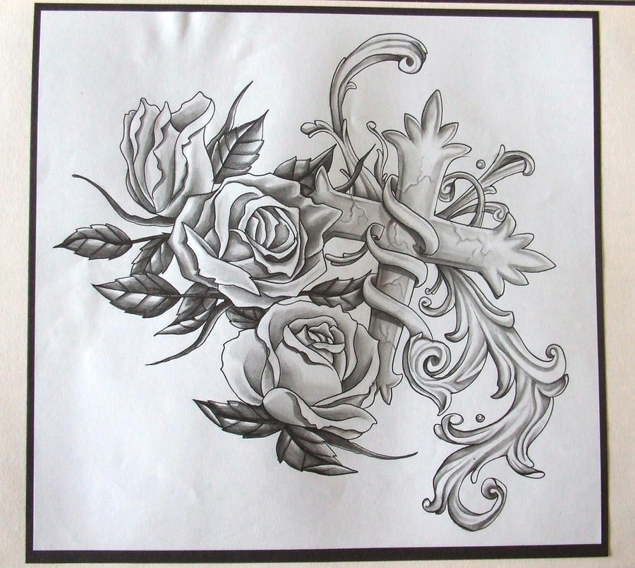 Tattoo Sleeve Design, Roses by Pablo0o