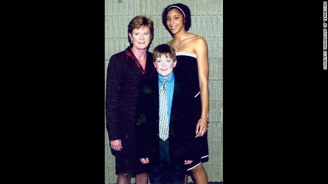 "Tyler developed a love for the game and became a student of the game very early in his life," Pat Summitt says. Here, they celebrate with Candace Parker at the 2004 Naismith Award banquet.