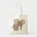 Cute Laughing Cartoon Elephant Bag Budget Tote Bag
