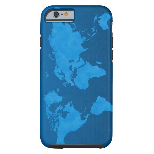 Africa America Asia Australia Blue Iphone 6 Tough iPhone 6 Case