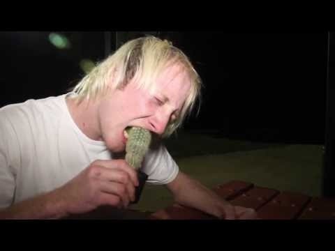 Man eating a cactus. (Video in comments)