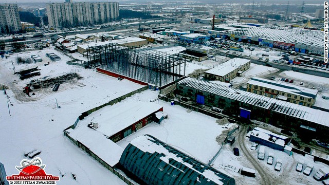 Still a bare building site, Universal Moscow, this city's first major theme park, will be indoors to fend off the Russian winter.