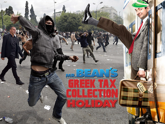MR BEAN'S GREEK TAX COLLECTION HOLIDAY