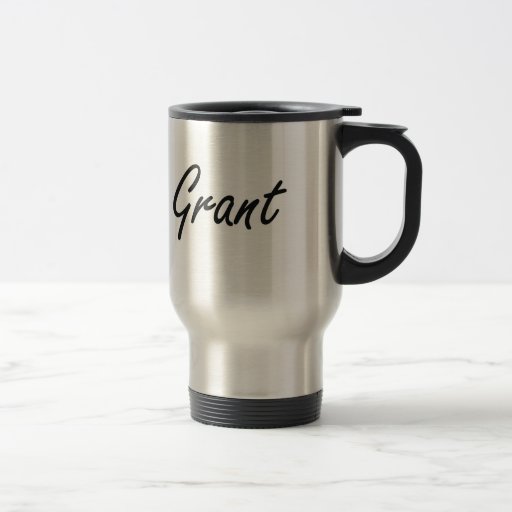Grant Artistic Name Design 15 Oz Stainless Steel Travel Mug