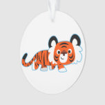 Cute Cartoon Tiger on The Prowl Acrylic Ornament